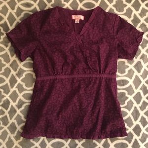Koi plum scrub top